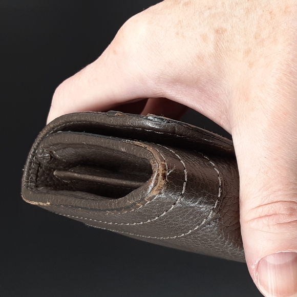 CHLOE PARATY CALFSKIN BROWN LEATHER LONG CONTINENTAL WALLET - Picture 14 of 16